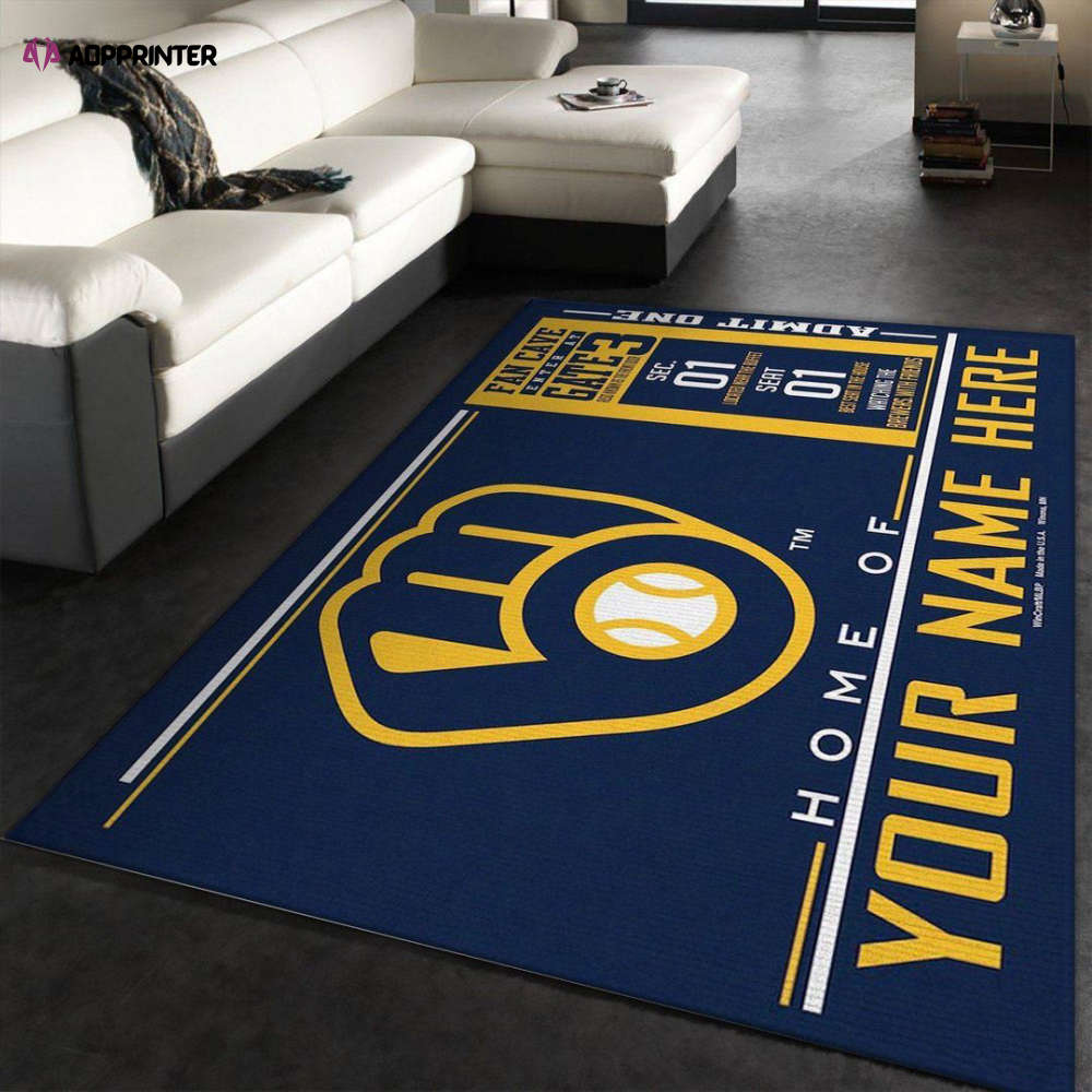 Milwaukee Brewers Rug Living Room Floor Decor Fan Gifts Milwaukee Brewers Rug Living Room Floor Decor Fan Gifts