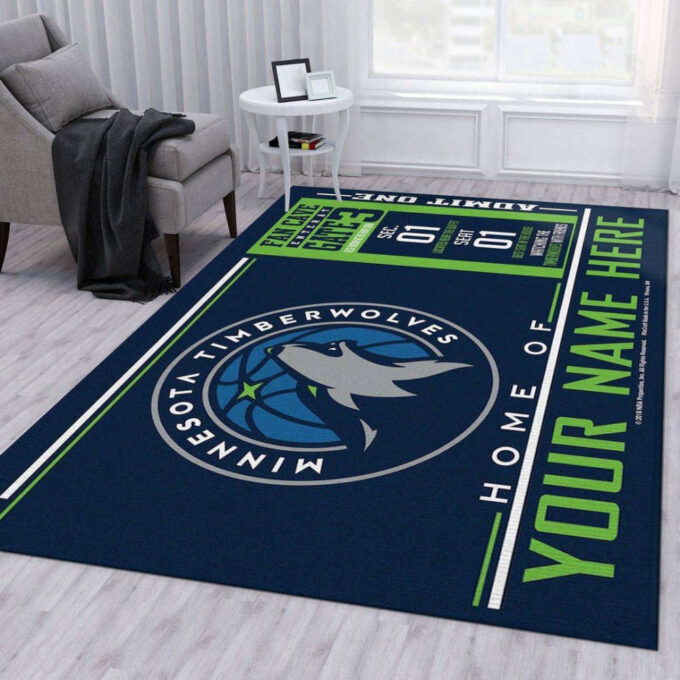Minnesota Timberwolves Rug Living Room Floor Decor Fan Gifts