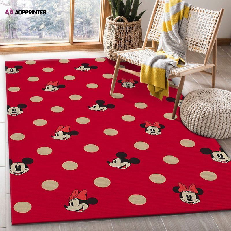 Minnie And Mickey Spot Mickey Mouse Rug Living Room Floor Decor Fan Gifts Minnie And Mickey Spot Mickey Mouse Rug Living Room Floor Decor Fan Gifts