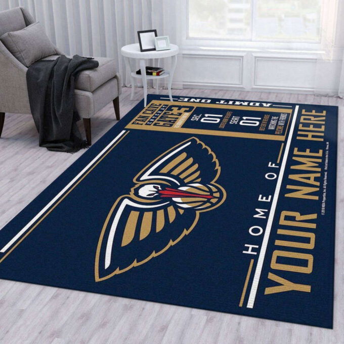 New Orleans Pelicans Rug Living Room Floor Decor Fan Gifts