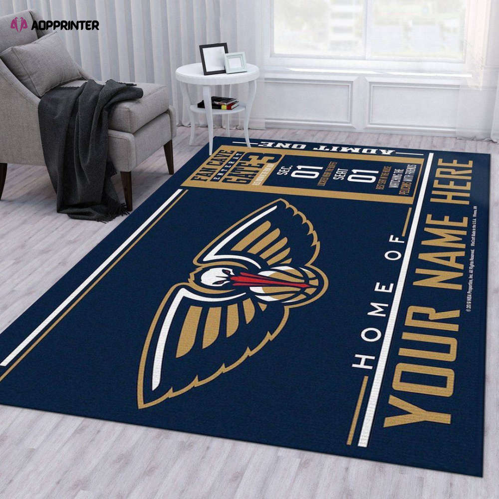 New Orleans Pelicans Rug Living Room Floor Decor Fan Gifts New Orleans Pelicans Rug Living Room Floor Decor Fan Gifts