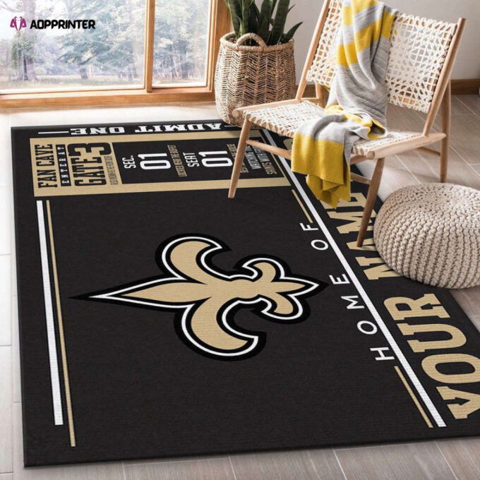New Orleans Saints Rug Living Room Floor Decor Fan Gifts
