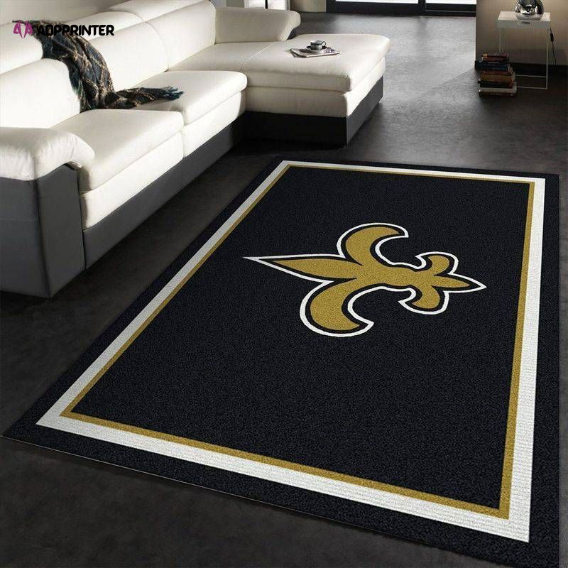 New Orleans Saints Rug Living Room Floor Decor Fan Gifts New Orleans Saints Rug Living Room Floor Decor Fan Gifts