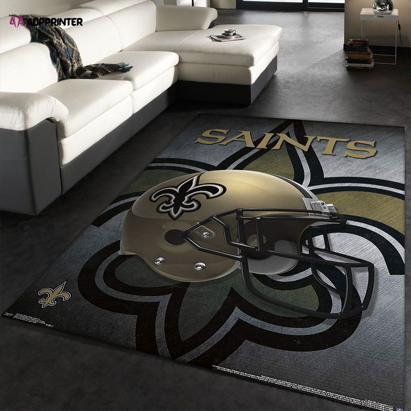 New Orleans Saints Rug Living Room Floor Decor Fan Gifts New Orleans Saints Rug Living Room Floor Decor Fan Gifts