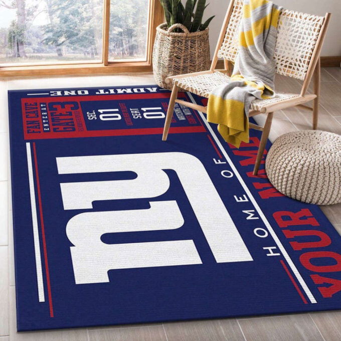 New York Giants Rug Living Room Floor Decor Fan Gifts