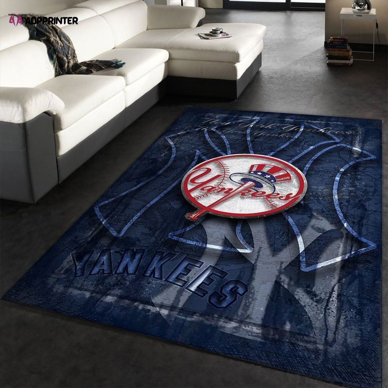 New York Yankees Rug Living Room Floor Decor Fan Gifts New York Yankees Rug Living Room Floor Decor Fan Gifts