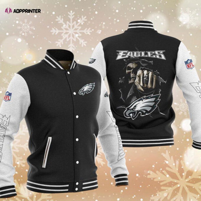 Philadelphia Eagles Black Skull Hawaiian Shirt