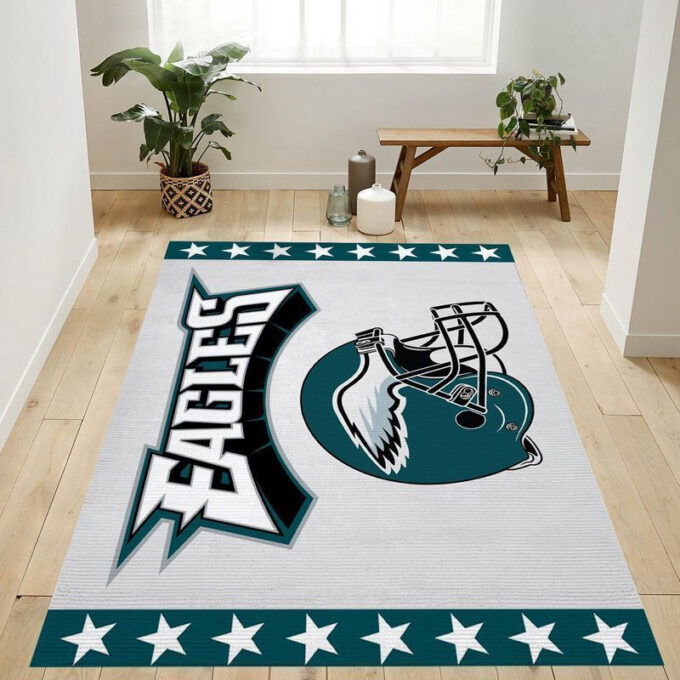 Philadelphia Eagles Helmet Rug Living Room Floor Decor Fan Gifts