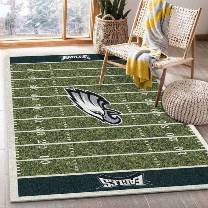 Philadelphia Eagles Imperial Homefield Rug Living Room Floor Decor Fan Gifts