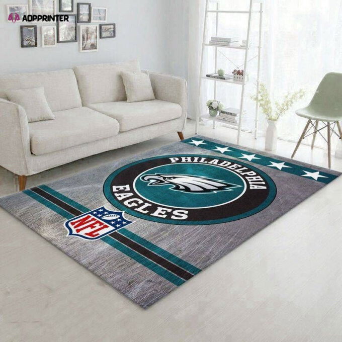Philadelphia Eagles Rug Living Room Floor Decor Fan Gifts