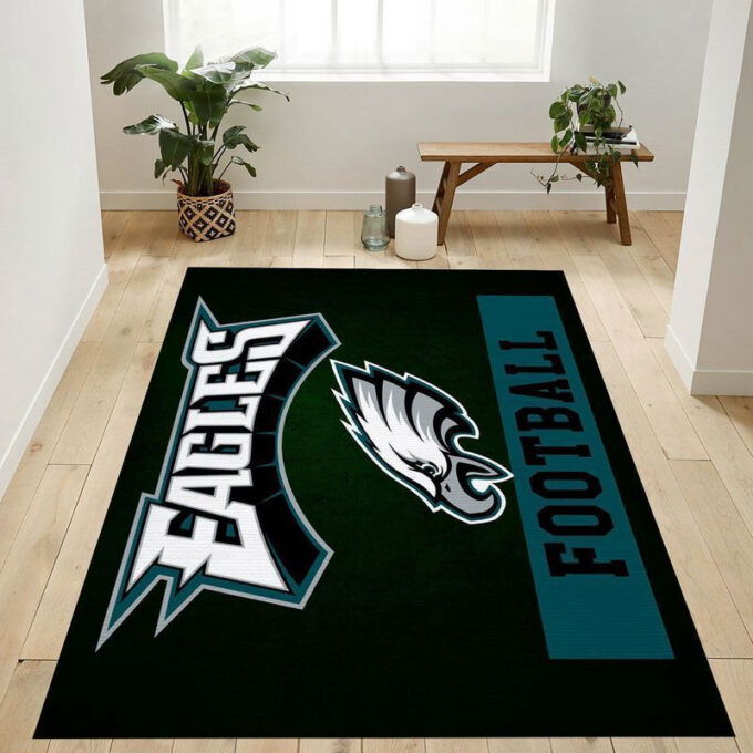 Philadelphia Eagles Rug Living Room Floor Decor Fan Gifts