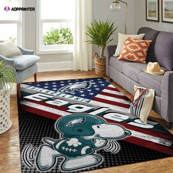 Philadelphia Eagles Rug Living Room Floor Decor Fan Gifts