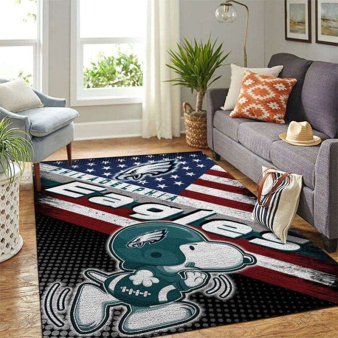 Philadelphia Eagles Rug Living Room Floor Decor Fan Gifts