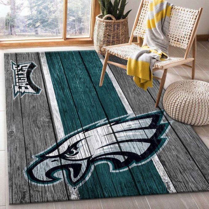 Philadelphia Eagles Rug Living Room Floor Decor Fan Gifts