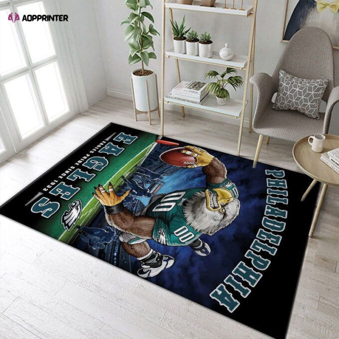 Philadelphia Eagles Rug Living Room Floor Decor Fan Gifts