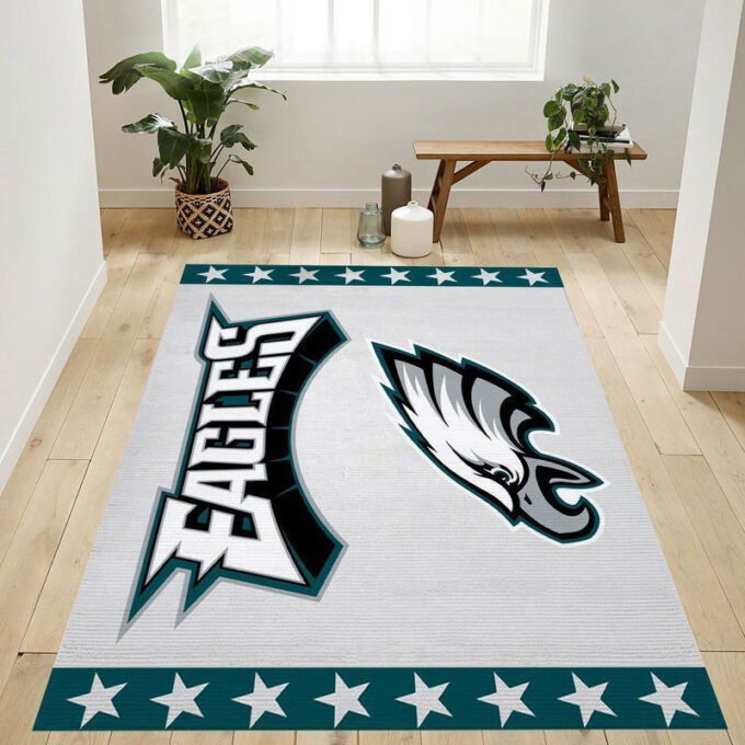Philadelphia Eagles Rug Living Room Floor Decor Fan Gifts