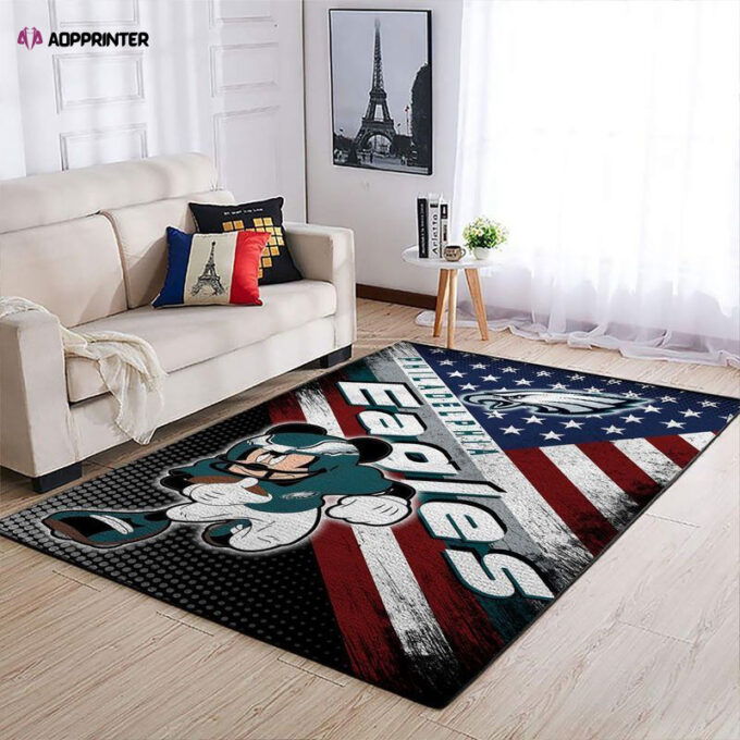 Philadelphia Eagles Rug Living Room Floor Decor Fan Gifts