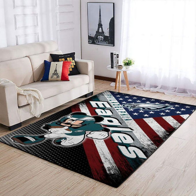 Philadelphia Eagles Rug Living Room Floor Decor Fan Gifts