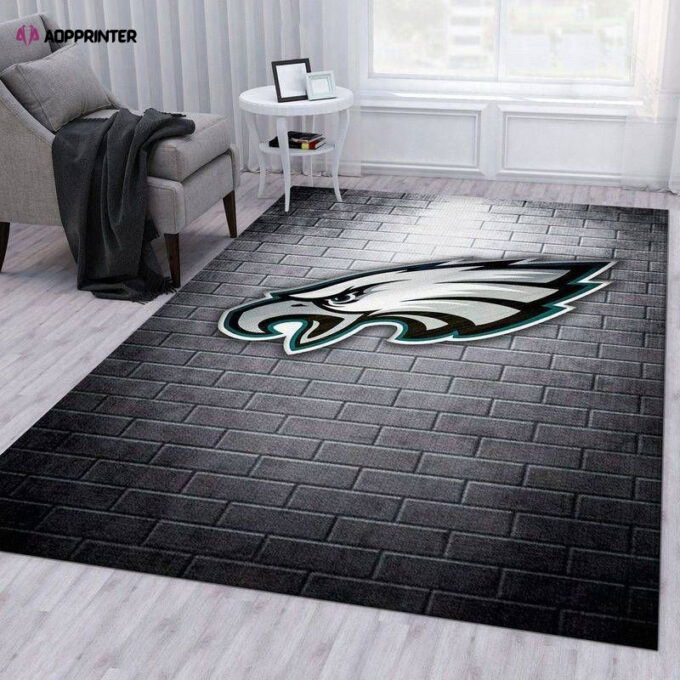 Philadelphia Eagles Rug Living Room Floor Decor Fan Gifts