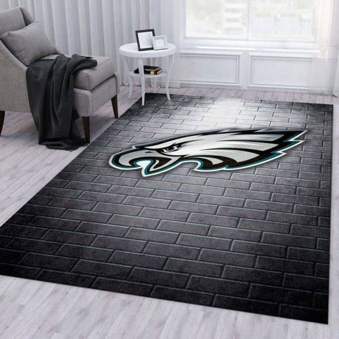 Philadelphia Eagles Rug Living Room Floor Decor Fan Gifts