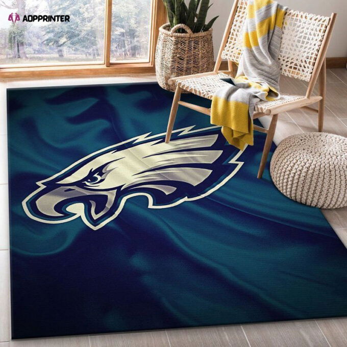 Philadelphia Eagles Rug Living Room Floor Decor Fan Gifts