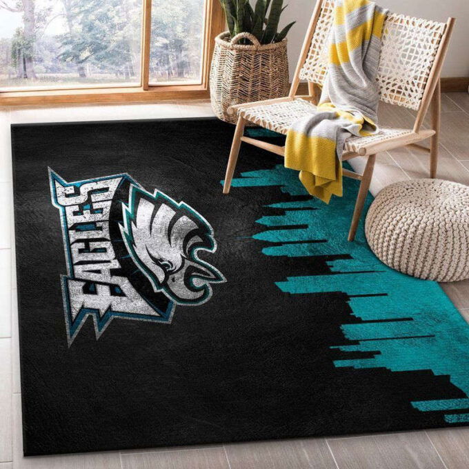 Philadelphia Eagles Rug Living Room Floor Decor Fan Gifts