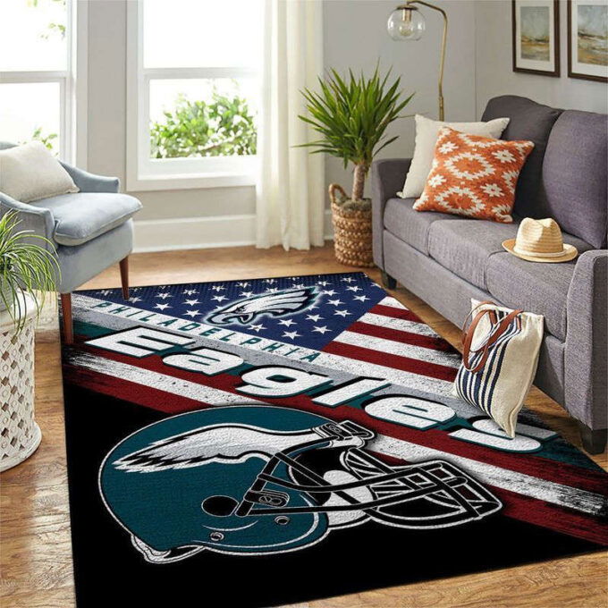 Philadelphia Eagles Rug Living Room Floor Decor Fan Gifts