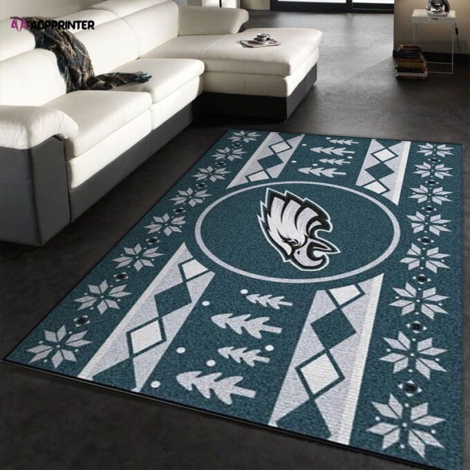 Philadelphia Eagles Rug Living Room Floor Decor Fan Gifts