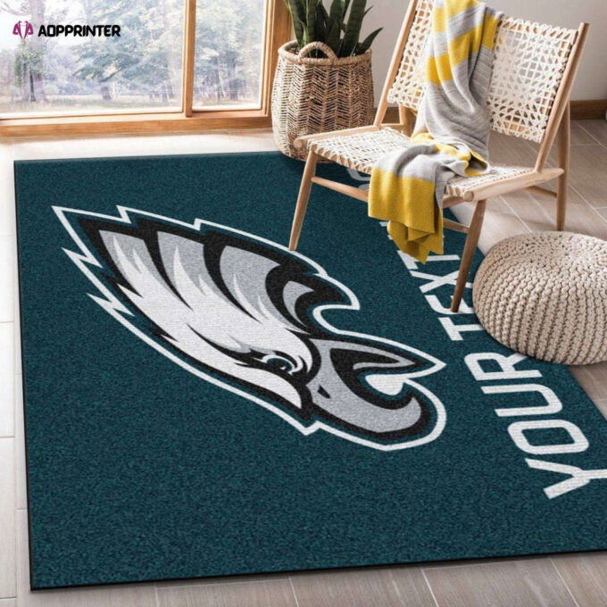 Philadelphia Eagles Rug Living Room Floor Decor Fan Gifts