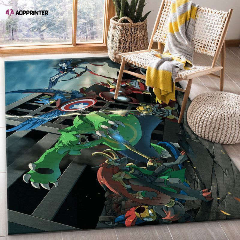 Pokemon Avengers Anime 2 Rug Living Room Floor Decor Fan Gifts Pokemon Avengers Anime 2 Rug Living Room Floor Decor Fan Gifts
