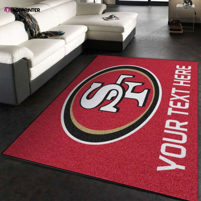 San Francisco 49Ers Rug Living Room Floor Decor Fan Gifts