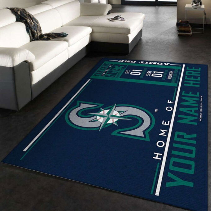 Seattle Mariners Rug Living Room Floor Decor Fan Gifts
