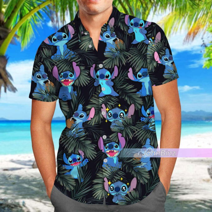 Disney Stitch Hawaiian Shirt & Shorts Set: Fun Gifts For Him