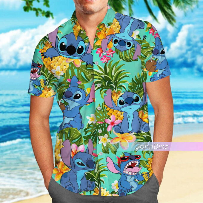 Stitch Hawaiian Shirt & Gifts: Button-Up Stitch Shirt Shorts & Disney Apparel