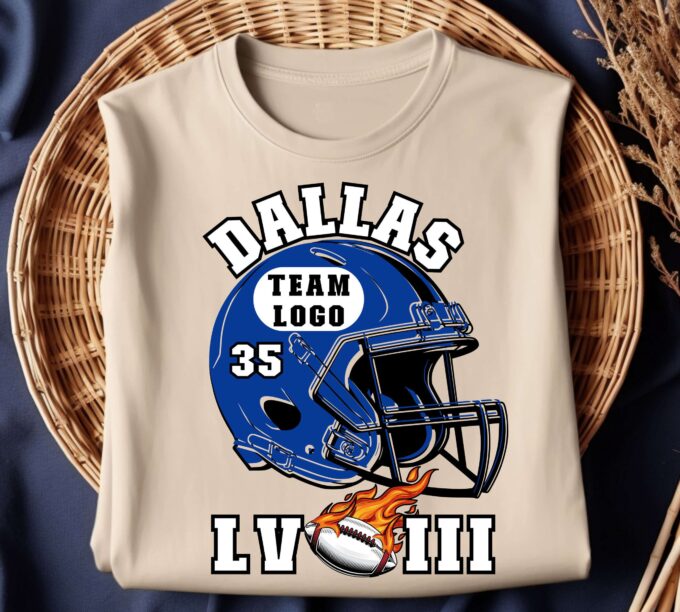 Super Bowl LVIII Dallas Football Team Shirt – Game Day Tee Football Season & Fan Graphic Shirt