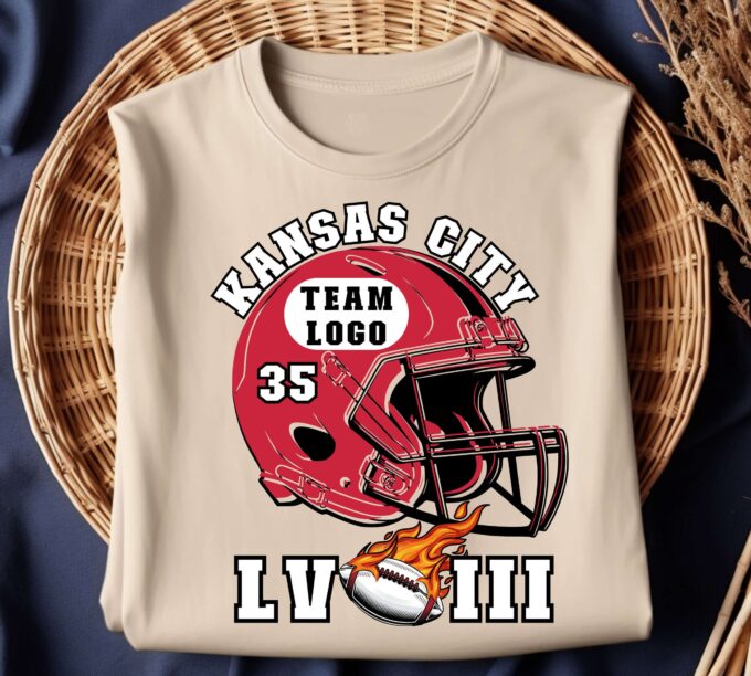 Super Bowl LVIII T-Shirt Kansas City Football Team Shirt, Game Day Tee,Football Season Shirt,Sunday Game  Shirt,Football Fan Graphic Shirt