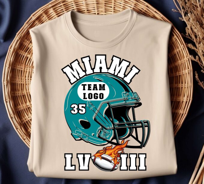 Super Bowl LVIII Miami Football Team Shirt – Game Day Tee for Football Season & Fans