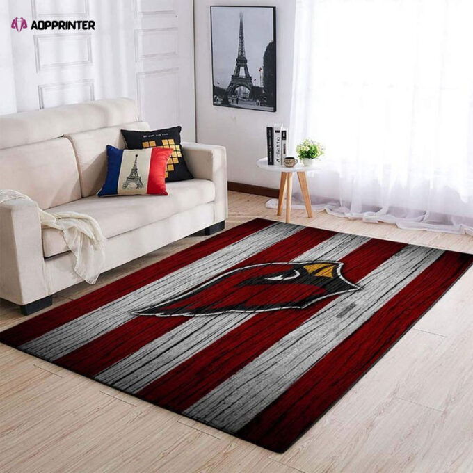 Team Arizona Cardinals Rug Living Room Floor Decor Fan Gifts