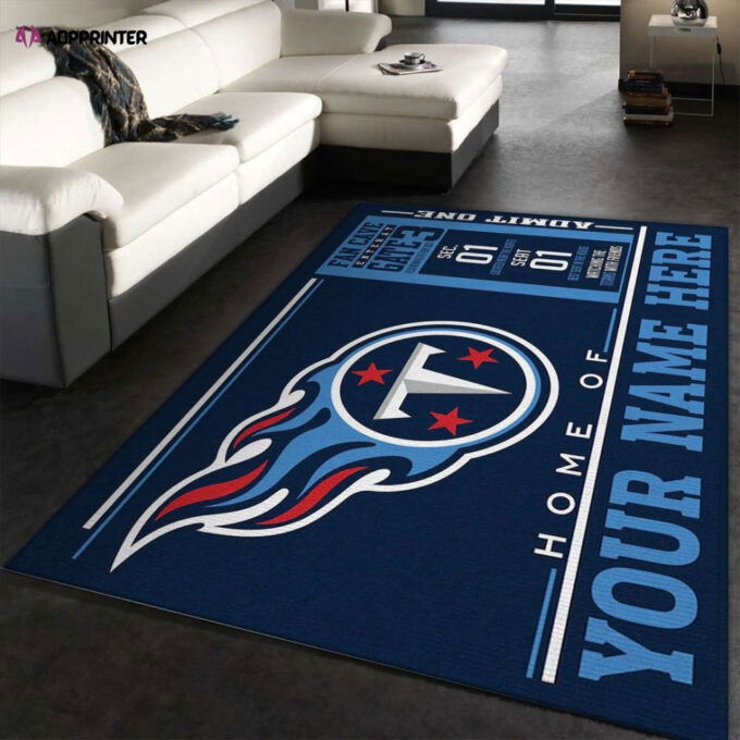 Tennessee Titans Rug Living Room Floor Decor Fan Gifts