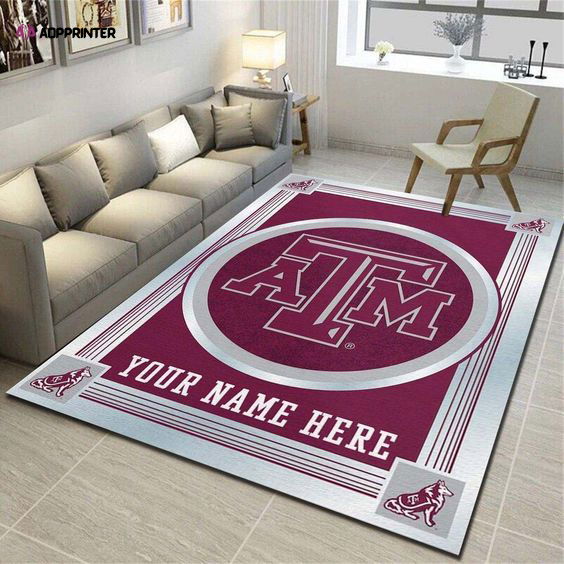 Texas A&M Aggies Rug Living Room Floor Decor Fan Gifts Texas A&M Aggies Rug Living Room Floor Decor Fan Gifts