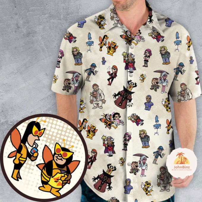 The Venture Bros Hawaiian Shirt – Cartoon Hawaii Vacation Shirt with Team Venture Comics – TV Show Shirt