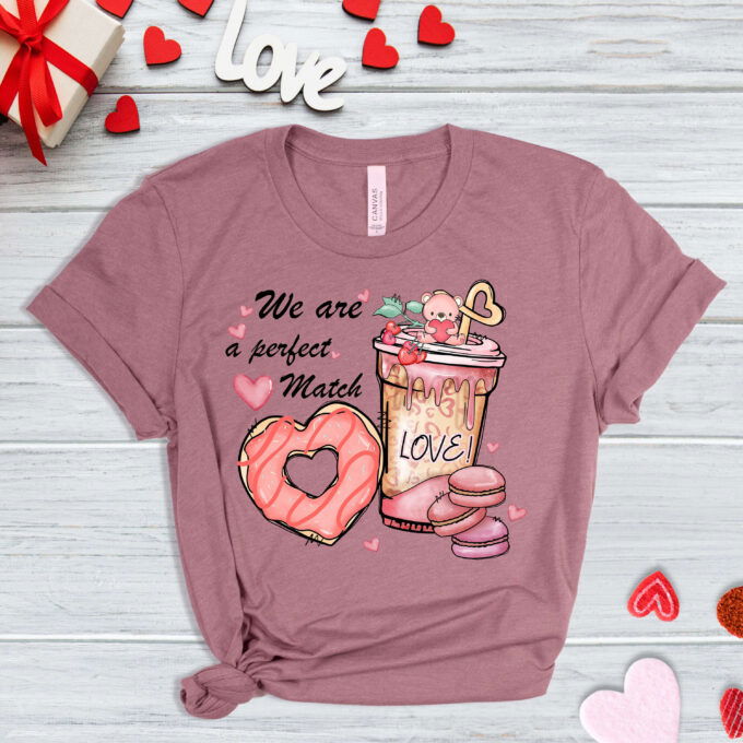Love Coffee Cups Valentine Shirt – Perfect Match for Coffee Lovers