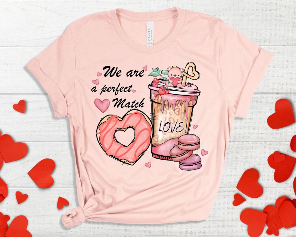 Love Coffee Cups Valentine Shirt – Perfect Match for Coffee Lovers Love Coffee Cups Valentine Shirt – Perfect Match for Coffee Lovers