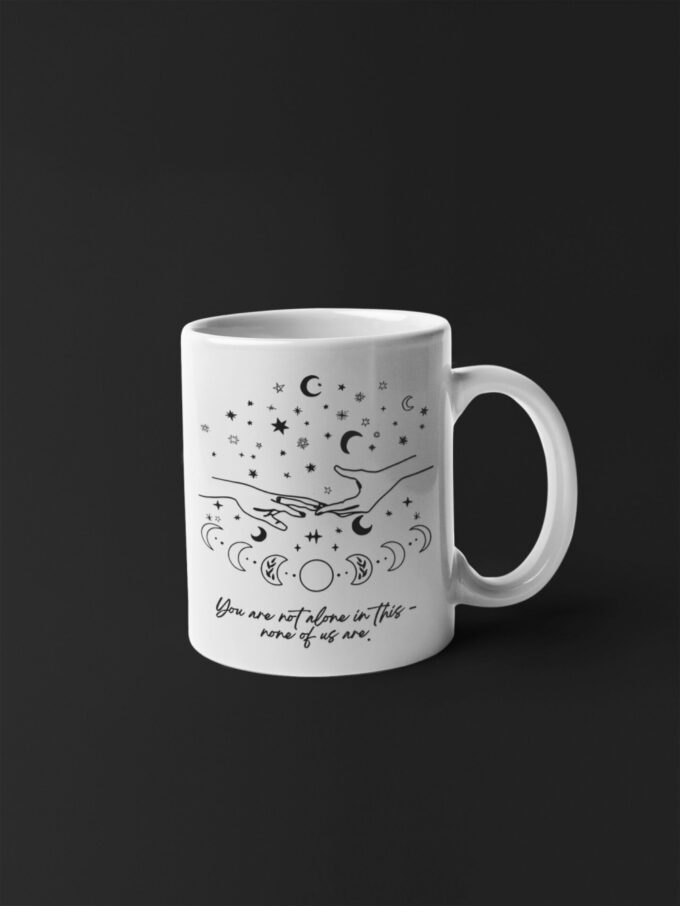 You Are Not Alone In This – None Of Us Are, Baldurs Gate 3, DnD Mug, Baldurs Gate Quote, BG3 Coffee Mug 11 oz Mug White