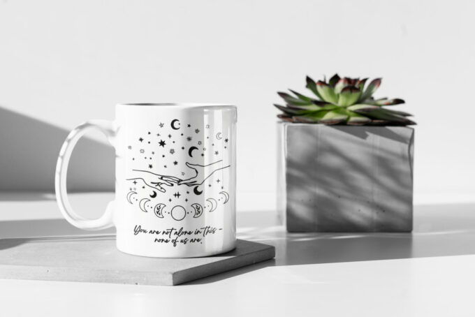 You Are Not Alone In This – None Of Us Are, Baldurs Gate 3, DnD Mug, Baldurs Gate Quote, BG3 Coffee Mug 11 oz Mug White