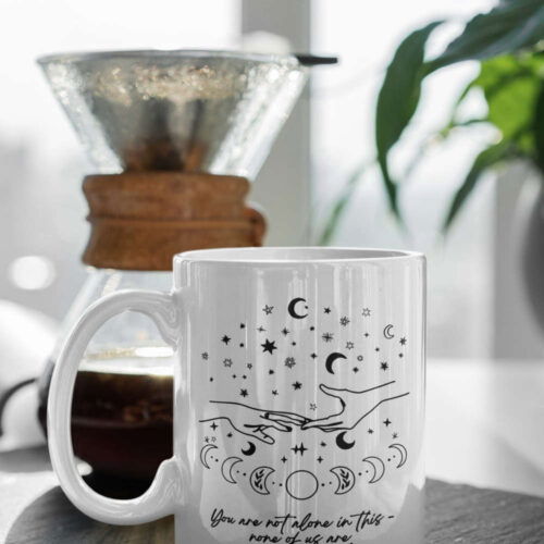 Cart 3 You Are Not Alone In This - None Of Us Are, Baldurs Gate 3, DnD Mug, Baldurs Gate Quote, BG3 Coffee Mug 11 oz Mug White