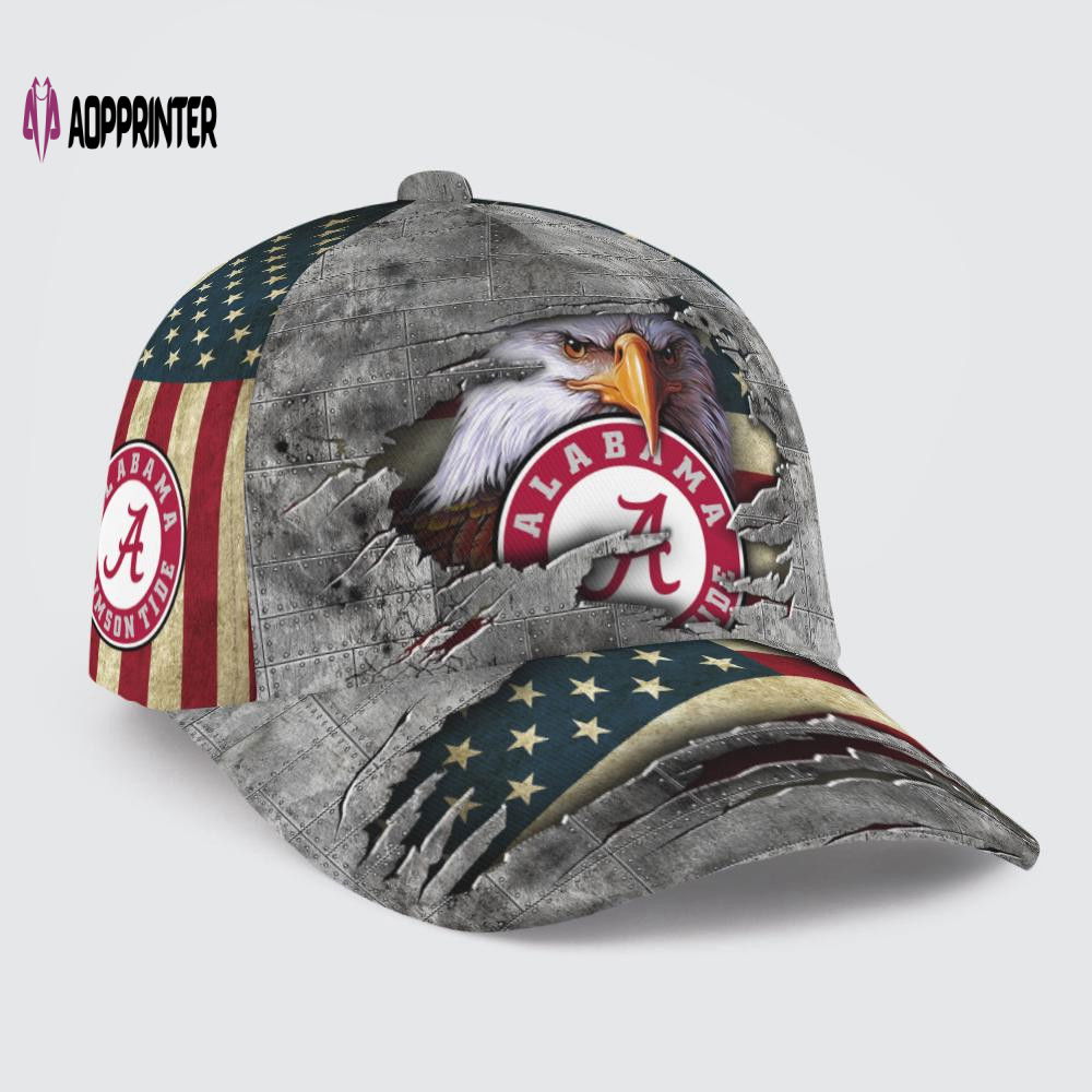 Alabama Crimson Tide Vintage American Flag Royalty Baseball Classic Cap Men Hat Alabama Crimson Tide Vintage American Flag Royalty Baseball Classic Cap Men Hat