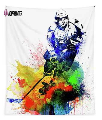 Captivating Alexander Ovechkin Watercolor Tapestry by Naxart Studio Captivating Alexander Ovechkin Watercolor Tapestry by Naxart Studio