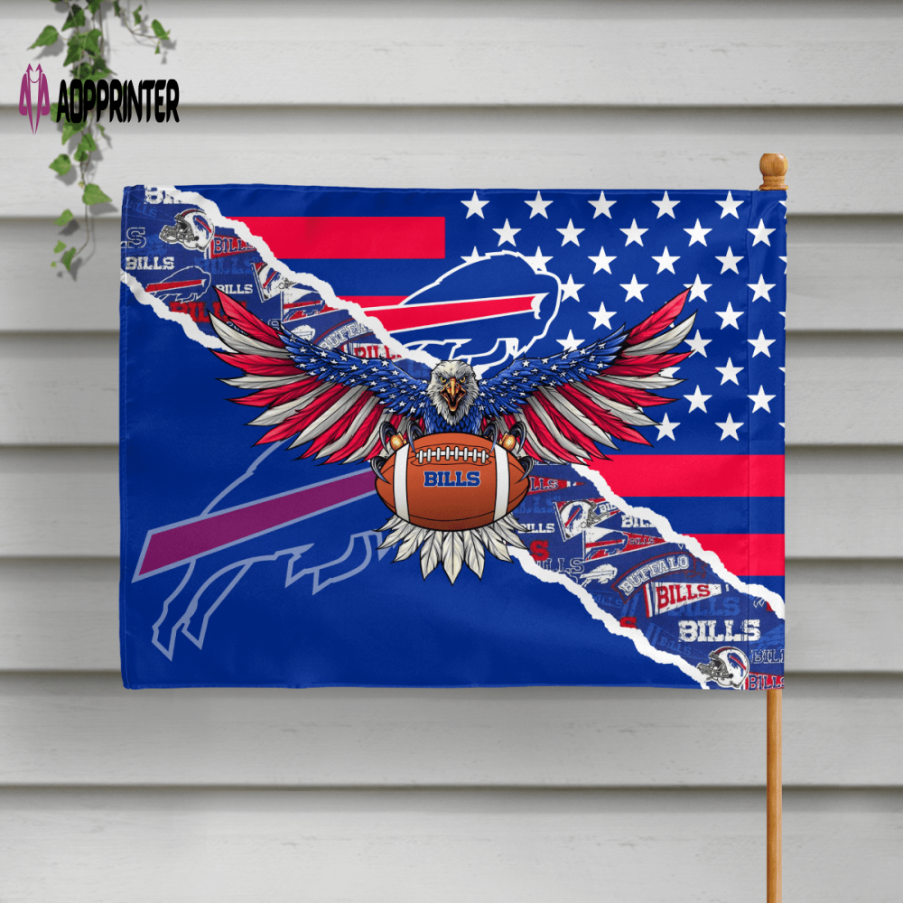 Buffalo Bills American Landscape House Flag Buffalo Bills American Landscape House Flag
