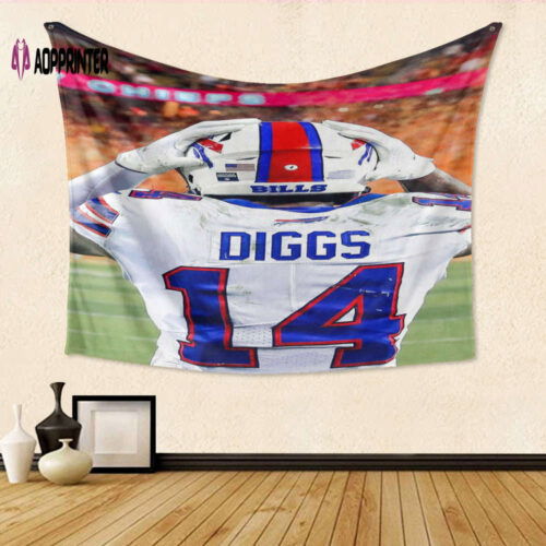 Exclusive Buffalo Bills Stefon Diggs v2 3D Tapestry - Perfect Gift for Fan